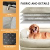 Hachikiko Calming Deep Nest Dog Bed - 16" High Sides/Dual-Layer Support/Removable Cover for Medium-Large Dogs (Beige, 40"x28"x16") - 4 of 4