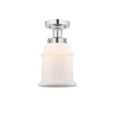 Canton - 1 Light Semi-Flush Mount In Industrial Style-11 Inches Tall and 6 Inches Wide