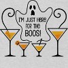 Rerun Island Women Just Here For The Boos Drinks Short Sleeve Graphic Cotton T-Shirt - 2 of 4