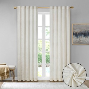 2 Pcs Solid Curtain Panel Pair, Light Sheen and Plush Textured Light Filtering Curtain for Luxury Decor Style, Velvet Soft Window Panel for All Season - 1 of 4
