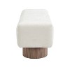 Hrinhom 50"W Upholstered Dining Stools,Benches,Ottoman, Wooden Legs,Chenille - 4 of 4