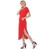 Women's Short Sleeve V-Neck Maxi Dress - White Mark - 3 of 4