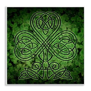 Stupell Industries Green Celtic Shamrock Knot, 12" x 12" - 1 of 4