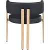 Meridian Furniture,Gideon Black Vegan Leather Dining Chair, Set of 2 - 2 of 4