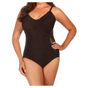 Women's Plus Size Lauren One Piece Swimsuit - Magicsuit - 1 of 3