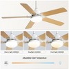 SKRAN 42"Ceiling Fan, 5 Dual Finish Blades, Reversible DC Motor, Remote Control, LED Light, Tri Mounting Options for bed Room,living room,White - 4 of 4