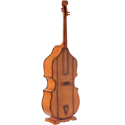 Vintiquewise 78 Inch Tall Violin, 3 Shelf Large Violin Shaped Cabinet With Door