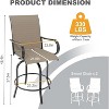 31.5 Inch Outdoor Patio Bar Table with Tempered Glass Top, Square High Top Pub Table All Weather Metal Frame for Balcony, Backyard, Garden Furniture - 2 of 4
