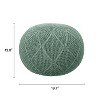 ARTPLAN Round Pouf Ottoman Home knit Floor Foot Pouf Woven Stool For Living Room, Lounge and Bedroom - 4 of 4