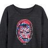 Women's - Marvel - Iron Man Flag Fill Oversized Lightweight French Terry Wide Neck Long Sleeve Shirt - 2 of 4