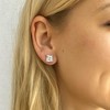 Hollywood Sensation Half Carat Princess Cut Cubic Zirconia Stud Earrings - 4 of 4