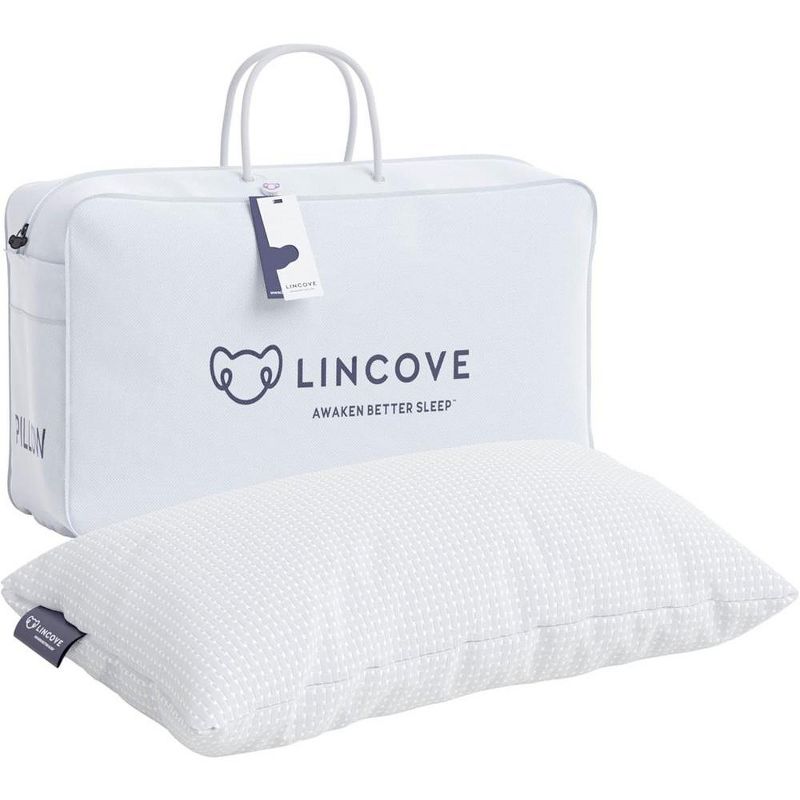 Lincove Rayon From Bamboo Pillow - Hotel Quality, Temperature Regulating, Soft for Stomach Sleepers, Hypoallergenic, 1 of 8