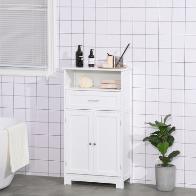 White Modern Freestanding Cabinet with Adjustable Shelving