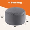 Musment Bean Bag Chair for Adults, Foam Filled Furniture with Soft Removable Cover, Comfy Kids Sofa for Living Room Bedroom Dorm - 2 of 4
