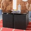 Klena 9 Pc Dining Set - Outdoor - PAT9024 - Black/Beige - Safavieh - 3 of 4