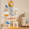 Tangkula 70" Tall Aviation-themed Cat Tree w/ Helicopter Top Perch Platforms Basket Bed - 2 of 4