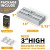 SpaceAid WrapNeat 2 in 1 Wrap Organizer with Cutter and Labels,for 12" Roll (Grey) - 3 of 4