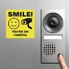 Avery Smile You're on Camera Video Surveillance Labels, Waterproof, UV Resistant, Preprinted, 4" x 4", 8 Labels - 3 of 4