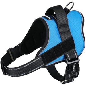 rabbitgoo Dog Harness Medium Sized, Easy Service Harness with D-Ring & Handle, Reflective for Safety Walking, Training, Blue, M - 1 of 1