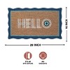 Folkulture Hello Mats Outdoor | 16 x 28 Inch Eco Friendly Hello Matt or Doormat for Home Entrance | Durable & Anti Slip Coir Door Mats or Rug - 3 of 4