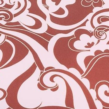 Brown Abstract Swirl Print