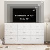 White 63" 9-Drawer Dresser with Power Outlet - Modern Storage Furniture for Bedroom, Living Room, Hallway, or Office - 3 of 4