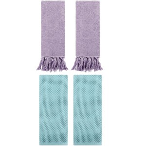 REGALWOVEN 4 Pcs Cotton Bathroom Hand Towels for Spa, Hotel - 1 of 4