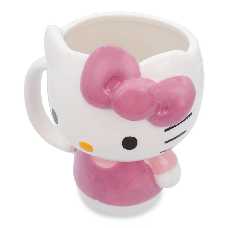 Silver Buffalo Sanrio Hello Kitty 3D Sculpted Ceramic Mug | Holds 20 Ounces, 3 of 7