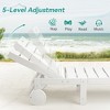 Patio Chaise Lounge Chair Outdoor, HDPS Material, Outdoor Pool Lounge Chairs with 5-Position Backrest, with Wheels for Outside, Poolside, Beach - 4 of 4