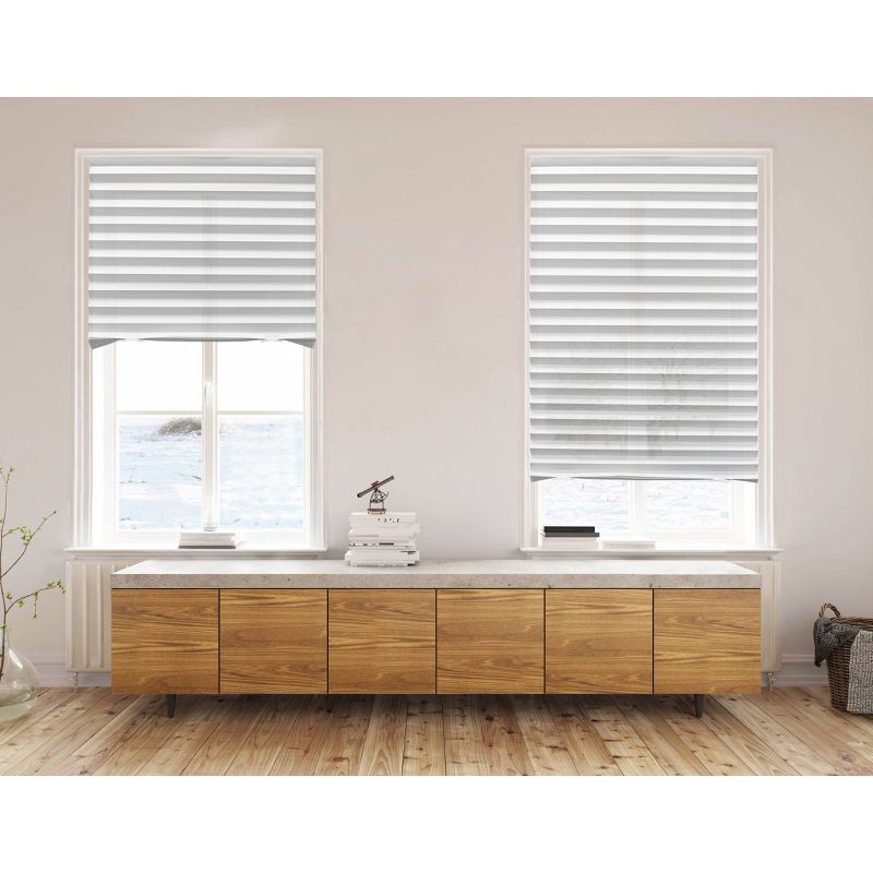 36&#34;x72&#34; Lumi Home Furnishings Light Filtering Pleated Fabric Window Shade White, 1 of 8