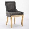 CLIHOME Set of 2 Chenille Dining Chairs, Upholstered Comfort Chairs for Dining/Lounge, Accent Seating with Textured Fabric - 2 of 4