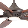 52" Minka Aire Modern Indoor Ceiling Fan with LED Light Remote Control Oil Rubbed Bronze Glass for Living Room Dining Home Office - 3 of 4