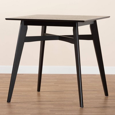 Leena Black Wood Rectangle Counter Height Pub Table