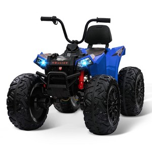 24V Kids ATV With 2 Seater, 4x200W Powerful Engine, Dual 7AH Batteries, Accelerator Handle, EVA Tires,  LED Lights & Music - 1 of 4