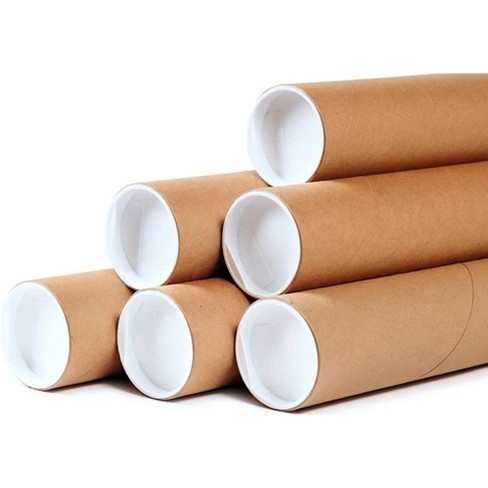 supplyhut 20 - 2" x 36" Round Cardboard Shipping Mailing Tube Tubes With End Caps - image 1 of 4