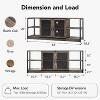 TV Stand for 70 Inch TV, Industrial Entermainment Center with Storage Cabinet & 2 Mesh Doors, Wood Rustic TV Console - 2 of 4