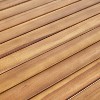 Gulches 35.5" Square Acacia Wood Dining Table, Teak Finish with Straight Legs, Water-Resistant for Indoor/Outdoor Use - 2 of 4