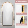 Lirago Metal Full Length Wall Mirror with Embedded Bracket 79*35 Gold - 4 of 4