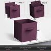 Sorbus 13 Inch 8 Pack Sturdy Collapsible Fabric Storage Cubes with Handle - for Organizing Clothes, Toys, Books, Shelves & more - 3 of 4