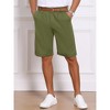 INSPIRE CHIC Men's Linen Pleated with Pockets Above Knee Casual Shorts - 2 of 4