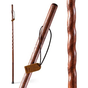 Brazos Handcrafted Wood Walking Stick, Twisted Oak, Trekker Style Handle, for Men & Women, Made in The USA - 1 of 1