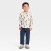 Toddler Boys' Straight Fit Button Front Denim Pants - Cat & Jack™ Dark Wash - 3 of 3