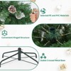 Prelit Pencil Snow Flocked Spruce Artificial Christmas Tree with Incandescent Warm White Lights & Foldable Stand, Xmas Tree Festive Ornamentation - 4 of 4