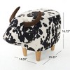 Lycvki Velvet Cow-Shaped Ottoman - 3 of 4