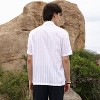 Campus Sutra Men Men's Chalk White Texture-Lined Shirt - 4 of 4