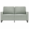 vidaXL 2-Seater Sofa Light Gray 47.2 in. Velvet - image 3 of 4