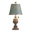 StyleCraft Chelsea Blue Accent Table Lamp with Fabric Shade: Polyresin Base, Linen Shade, UL Listed, No Assembly Required - 2 of 4