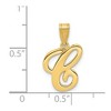 Black Bow Jewelry 14k Yellow Gold, Mimi Collection, Small Script Initial C Pendant - 4 of 4