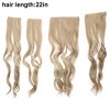 Unique Bargains Women's Water Ripple Curls Hair Extensions High Temperature Fiber 22in Mixed Gold Tone 1 Set - 3 of 3
