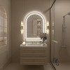 Apmir Super Bright 192 LEDs/m LED Lighted Anti-Fog Tempered Glass Arched Bathroom/Vanity Mirror with ETL & 3-Year Warranty - 2 of 4